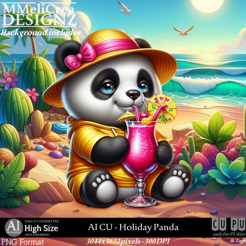 (image for) AI - CU Holiday Panda (CU4PU/PNG)